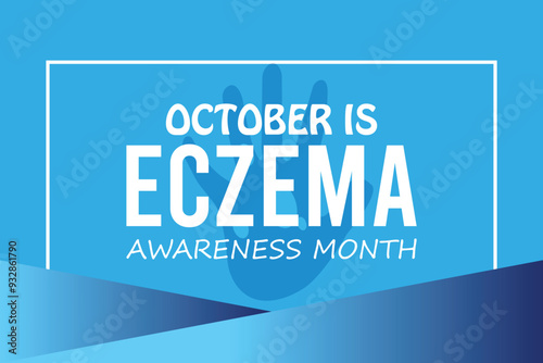 eczema awareness month. banner background vector illustration with awareness design