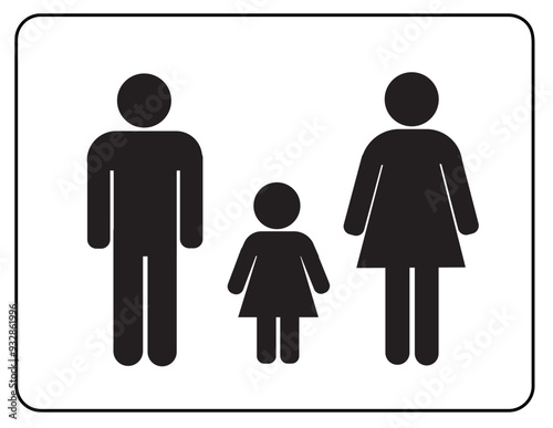 Parking sign and Restroom icon vector