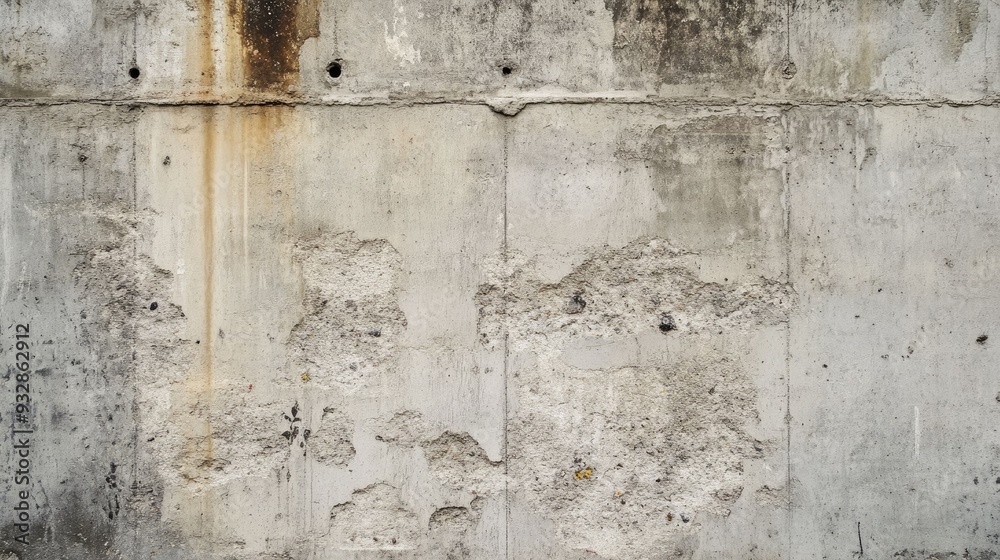 Old cement wall with exposed aggregate, rough and textured surface, vintage industrial Old cement wall with exposed aggregate, rough and textured surface, vintage industrial