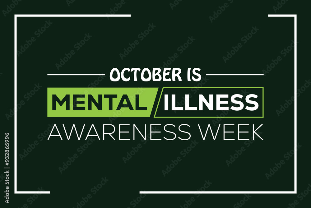 mental illness awareness week. banner background vector illustration with awareness design mental illness awareness week. banner background vector illustration with awareness design