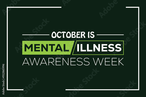 mental illness awareness week. banner background vector illustration with awareness design