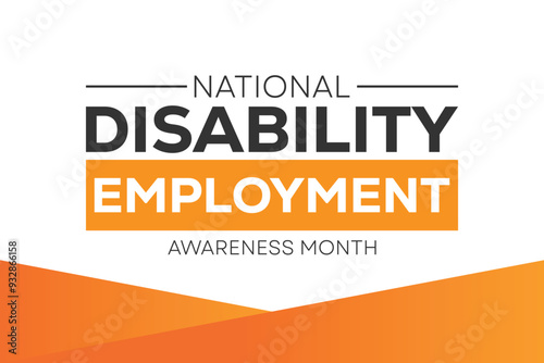 national disability employment awareness. banner background vector illustration with awareness design