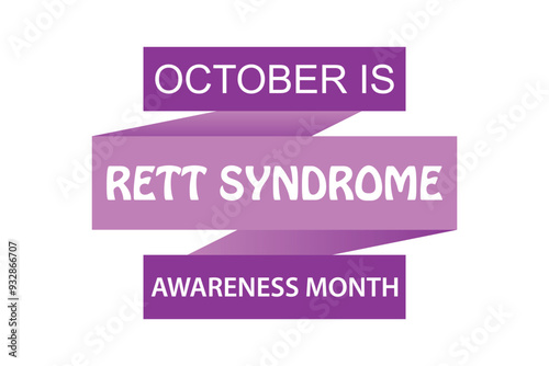 RETT SYNDROME AWARENESS MONTH. banner background vector illustration with awareness design