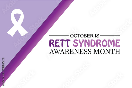 RETT SYNDROME AWARENESS MONTH. banner background vector illustration with awareness design