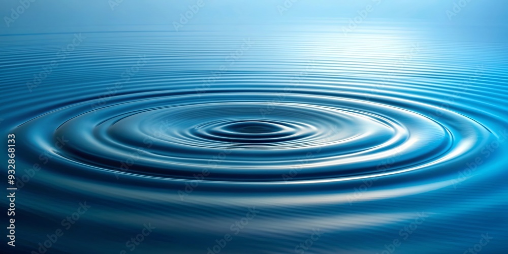 Blue water with calming ripples and circular rings on the surface , spa, background, texture, peaceful, tranquility Blue water with calming ripples and circular rings on the surface , spa, background, texture, peaceful, tranquility