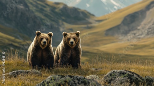 Two Bears in the Mountains