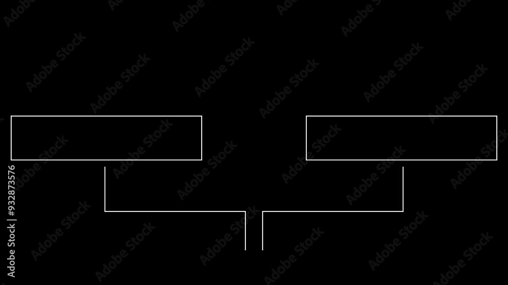 HUD two frames elements animation 4k. White on a black background HUD two frames elements animation 4k. White on a black background