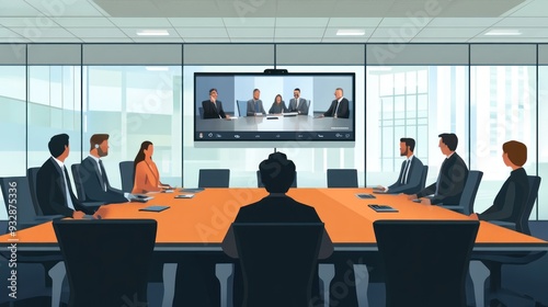 Business Meeting with Video Conference