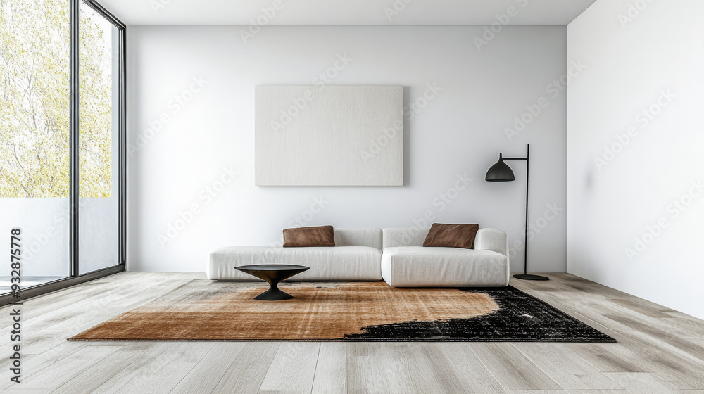 Modern living room in a luxury property withe stylish furniture. Residential interior design composition. Modern living room in a luxury property withe stylish furniture. Residential interior design composition.