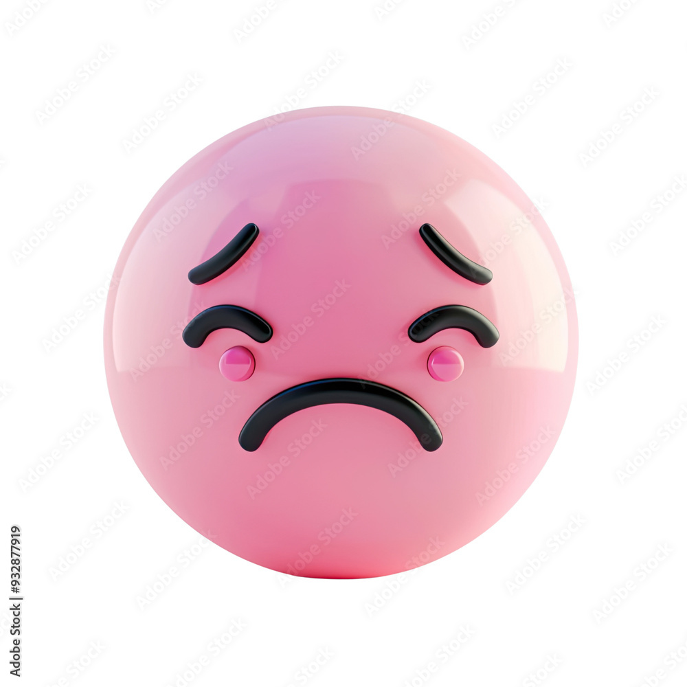 Fototapeta premium Sad Emoticon Or Emoji, Generative AI