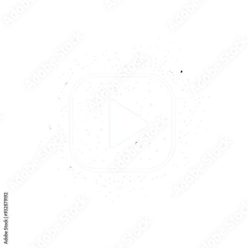 hand drawn, sketch style,  play back button isolated on transparent png