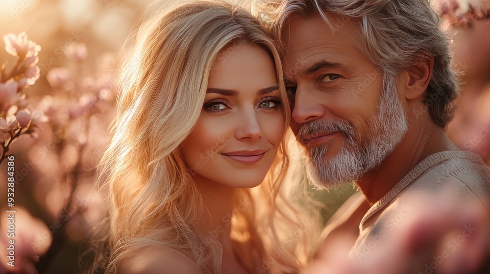 Fototapeta premium beautiful senior couple in love outside in spring nature-standard-scale-_x.jpeg