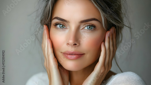 Portrait of a woman with bl...