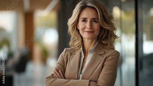 Confident smiling middle aged business woman attorney 45 years old lady entrepreneur mature female professional executive manager leader standing arms crossed in office looking at came : Generative AI Free Download Confident smiling middle aged business woman attorney 45 years old lady entrepreneur mature female professional executive manager leader standing arms crossed in office looking at came : Generative AI - GFXLoad