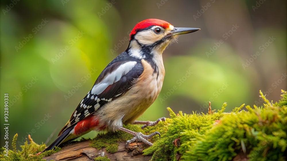 A small and elusive woodpecker species found in European forests , lesser spotted, woodpecker, bird, wildlife, small, colorful A small and elusive woodpecker species found in European forests , lesser spotted, woodpecker, bird, wildlife, small, colorful