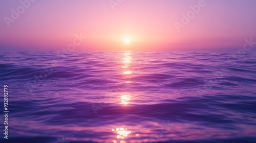 A gentle lilac sunset over the ocean Beautiful sunset background : Generative AI