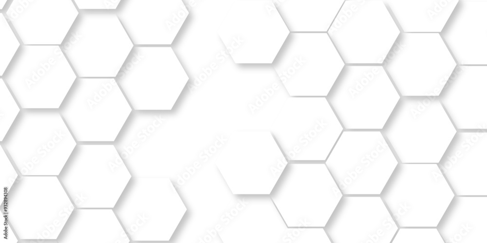 Abstract White Hexagonal Background. Luxury White Pattern. Vector Illustration. 3D Futuristic abstract honeycomb mosaic white background. geometric mesh cell texture. modern futuristic wallpaper. Abstract White Hexagonal Background. Luxury White Pattern. Vector Illustration. 3D Futuristic abstract honeycomb mosaic white background. geometric mesh cell texture. modern futuristic wallpaper.
