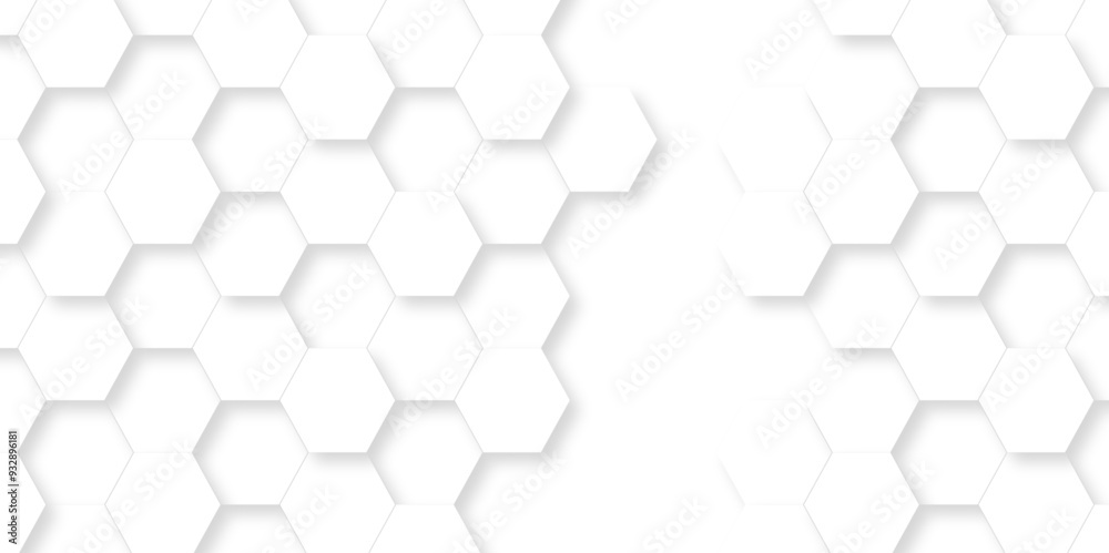 Abstract White Hexagonal Background. Luxury White Pattern. Vector Illustration. 3D Futuristic abstract honeycomb mosaic white background. geometric mesh cell texture. modern futuristic wallpaper. Abstract White Hexagonal Background. Luxury White Pattern. Vector Illustration. 3D Futuristic abstract honeycomb mosaic white background. geometric mesh cell texture. modern futuristic wallpaper.