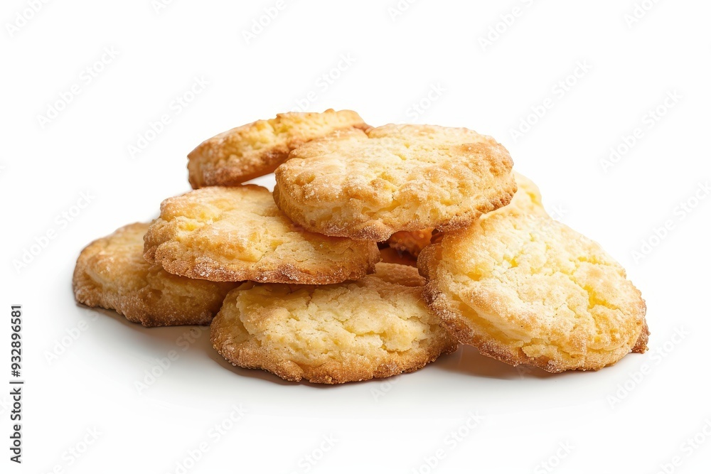 Italian cookies on white background baked in oven Italian cookies on white background baked in oven