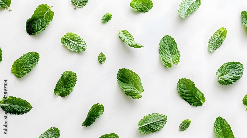 Mint leaf. Fresh mint on white background. Mint leaves isolated. Full depth of field. Mint leaf. Fresh mint on white background. Mint leaves isolated. Full depth of field.