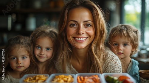 mother of three little children preparing lunchboxes during breakfast in kitchen at home-standard-scale-_x.jpeg