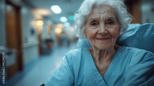 portrait of nurse pushing senior patient in wheelchair across hospital corridor emotional support for elderly woman-art-scale-_x.jpeg