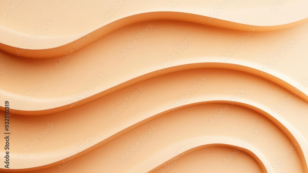 Obraz premium Abstract background with soft peach wavy lines.