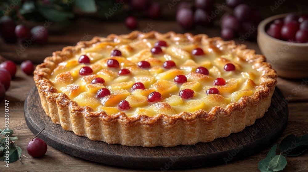 Delicious Apple Pie with Red Berries Delicious Apple Pie with Red Berries
