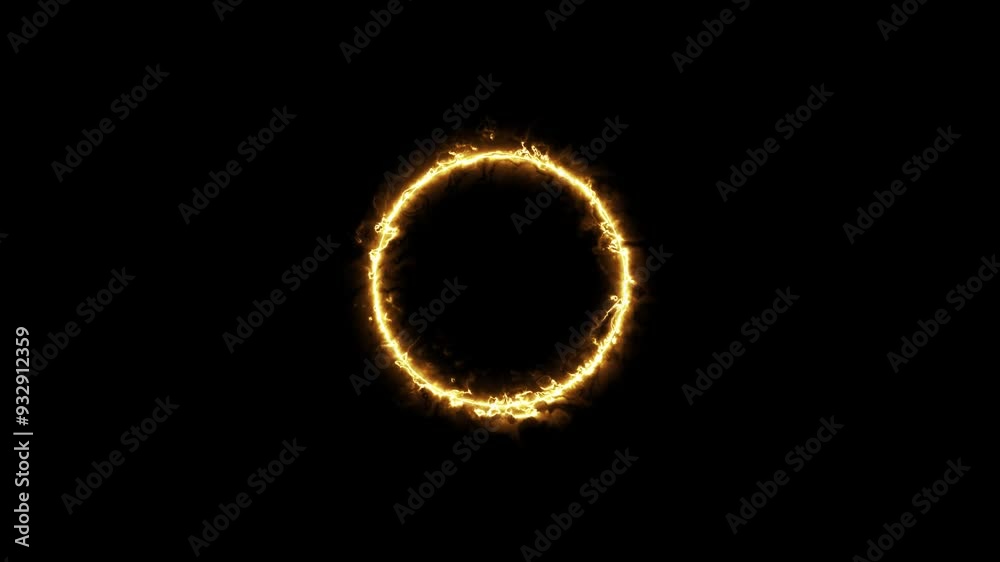 Abstract Ring Of Fire (Fractal), Two fire arches running to each other. Abstract Ring Of Fire (Fractal), Two fire arches running to each other.