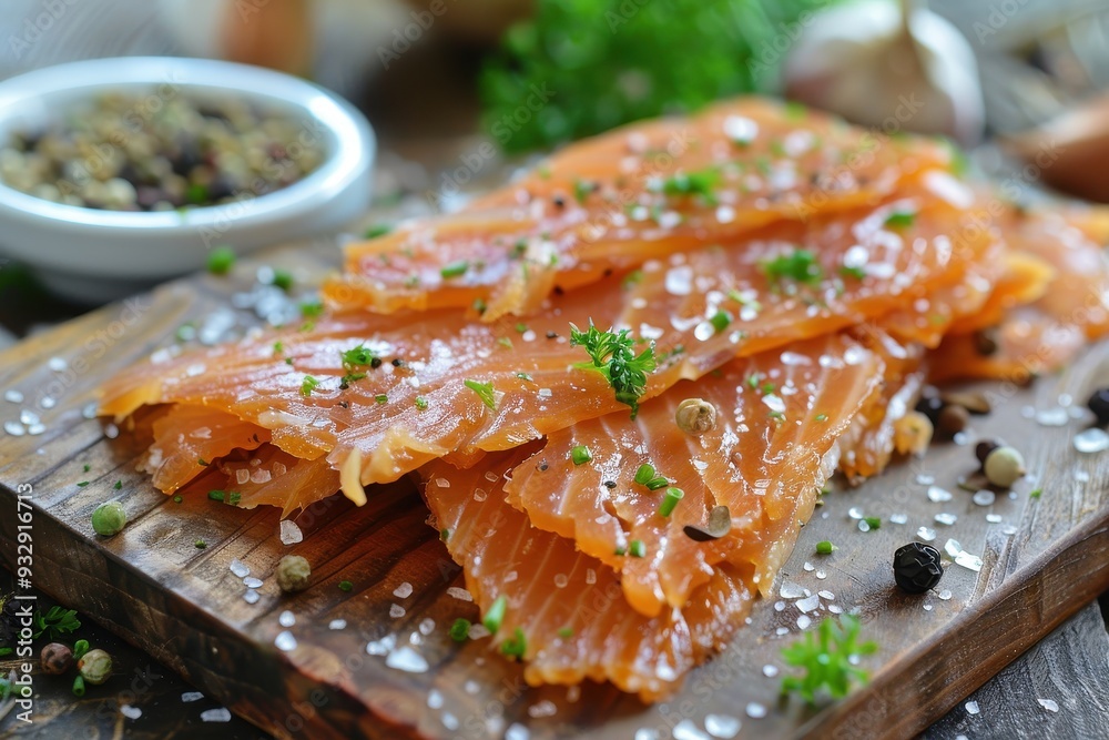 Salt and pepper smoked salmon jerky
