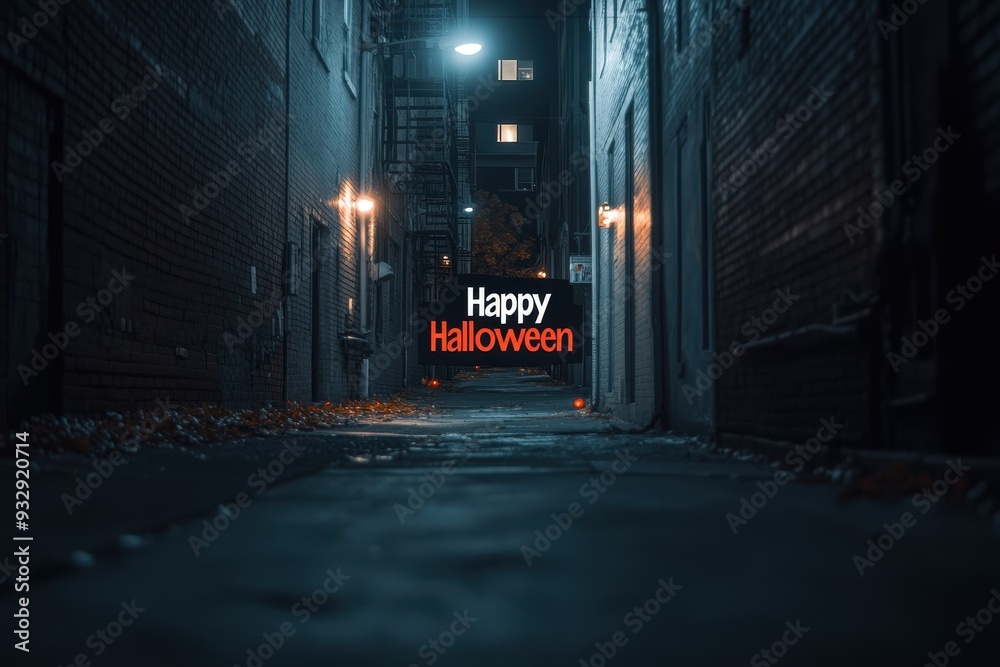 Dark Alley Collage: Photos of a dark, narrow alley with eerie lighting ...