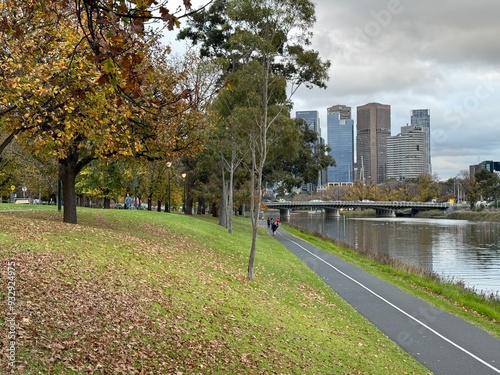 Yarra River Melbourne in Autumn photo