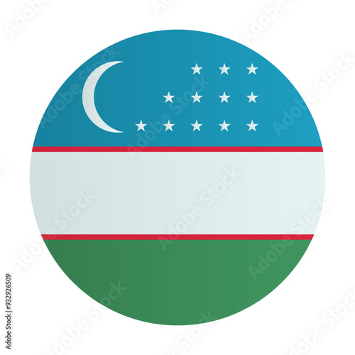 Free Download Flag of Uzbekistan badge. Sign, emblem country identity - GFXLoad