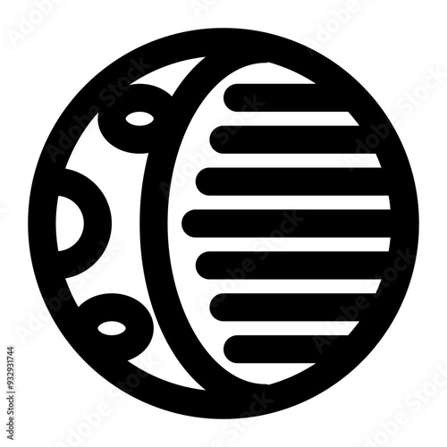 waning crescent, lunar, moon, moon phase, astronomy, crescent, waning moon outline icon
