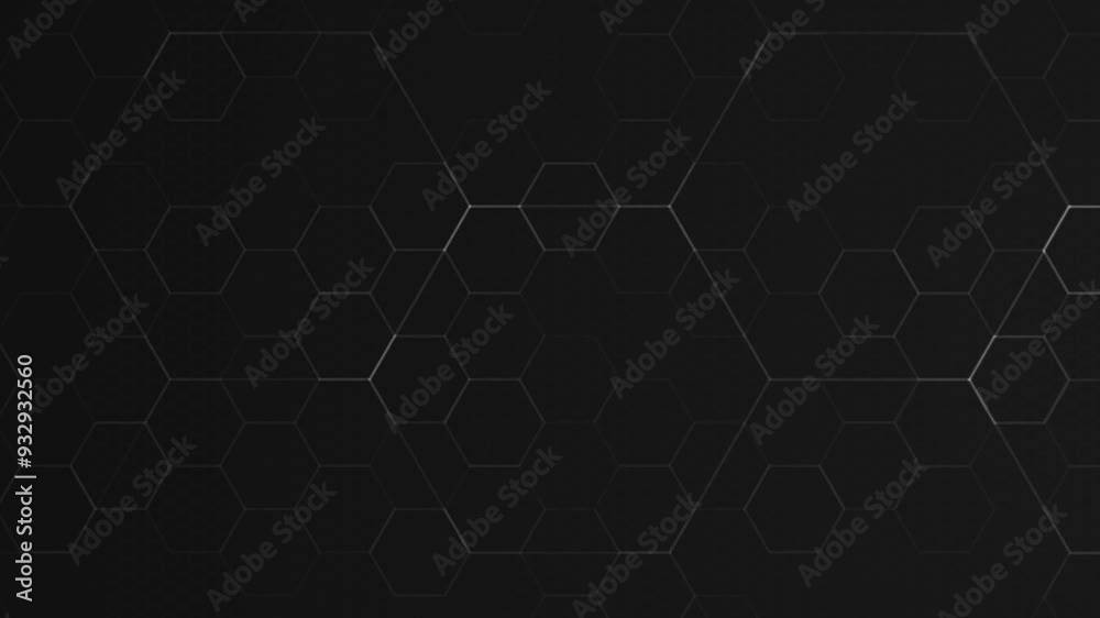 Abstract geometrical cyber tech metaverse animation render digital web 3 horizontal dark design template blank with place for text. Geometrical dark black sci fi cyberpunk shapes interface hud hui