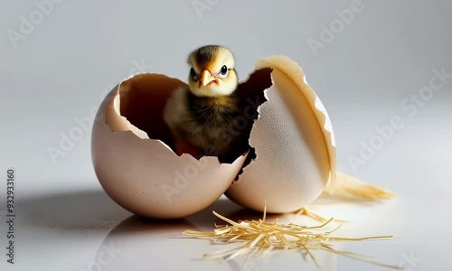 Baby chicks hatching from egg showcasing new life and beginnings