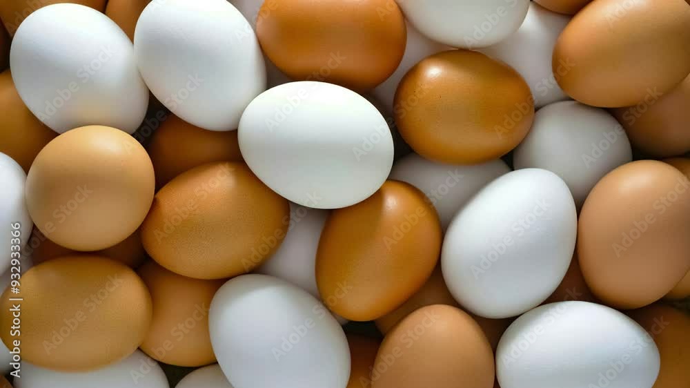 Chicken eggs texture background realistic 3d render animation sequence Chicken eggs texture background realistic 3d render animation sequence