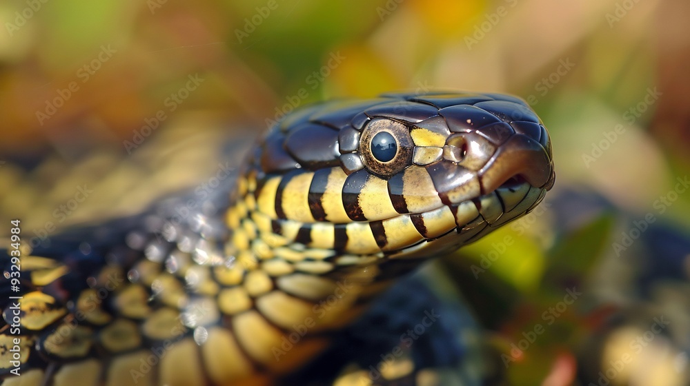 Close-up of a Snake's Head in Nature Close-up of a Snake's Head in Nature