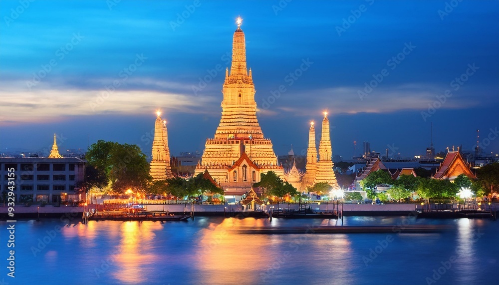 Wat Arun night view Temple in bangkok, Thailand Wat Arun night view Temple in bangkok, Thailand