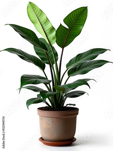 Modern indoor plant isolate on white background