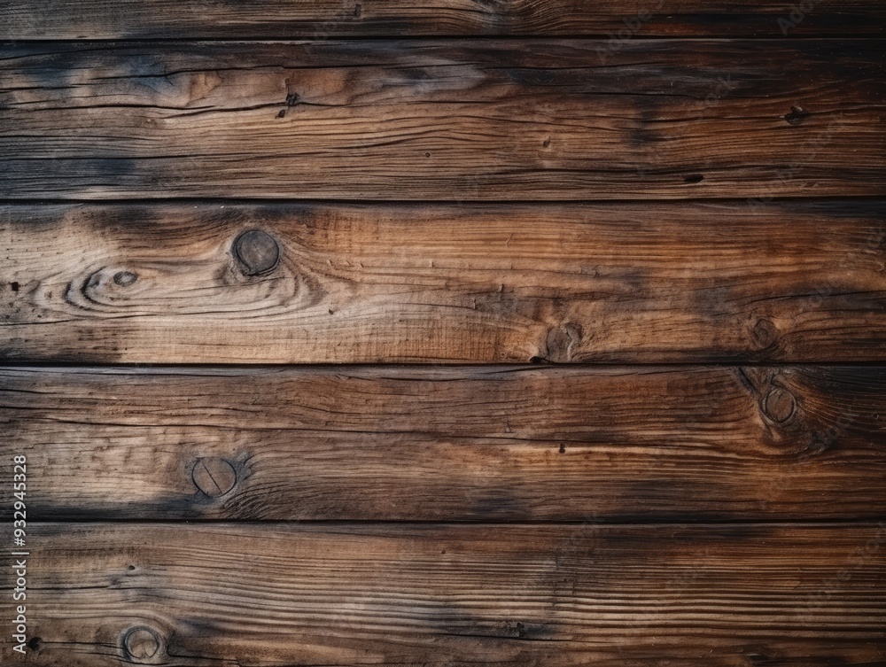 Naklejka premium Old dark wood texture surface top view background
