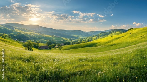 Serene Mountain Valley Landscape