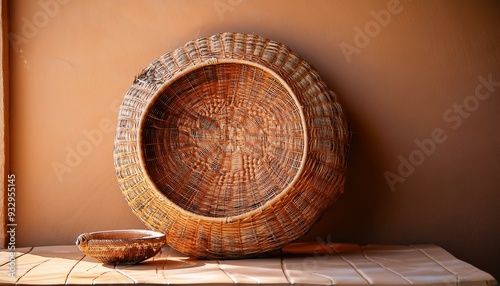 Authentic, handcrafted wicker in a Bedouin ambiance in Saudi Arabia with a round design