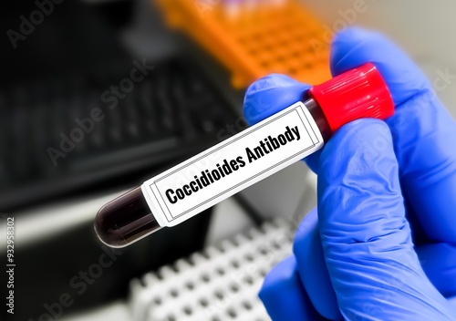 Coccidioides Antibody test. Coccidioidomycosis, fungal disease, Valley fever, California fever. photo