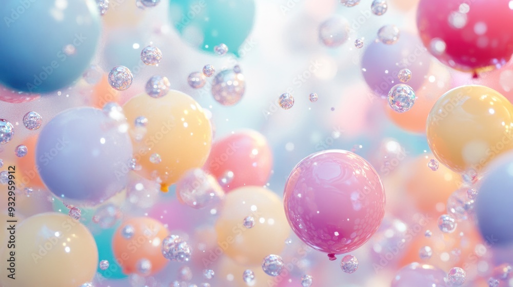 Floating Balloons and Bubbles Floating Balloons and Bubbles