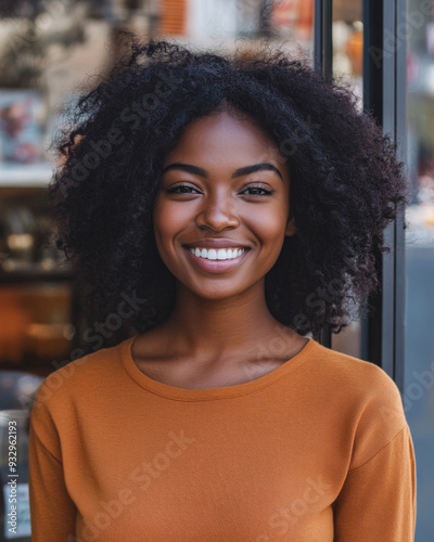 African American Woman with a Radiant Smile