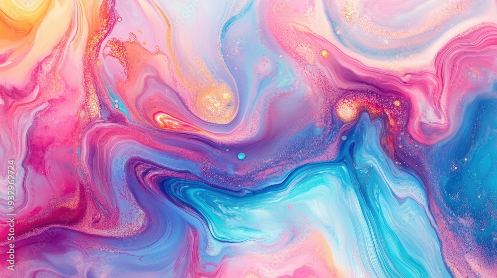 Stunning neon liquid waves in an abstract marble texture. Stunning neon liquid waves in an abstract marble texture.