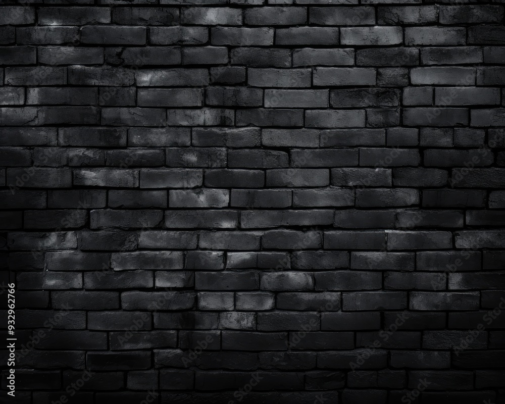 Black brick wall dark texture background with copy space for text Black brick wall dark texture background with copy space for text