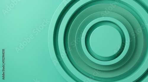 An abstract representation of a target in shades of green, set against a minimalist backdrop. The image conveys a sense of focus and determination.