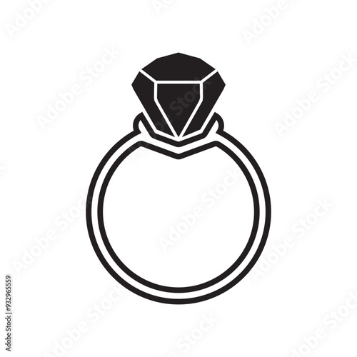 diamond ring icon design
